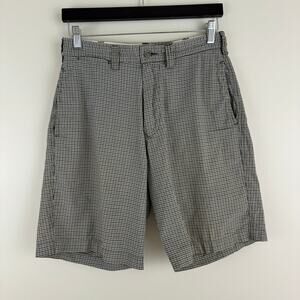 Vintage Banana Republic Shorts Men's 30 Plaid Flat Front Safari